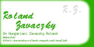 roland zavaczky business card